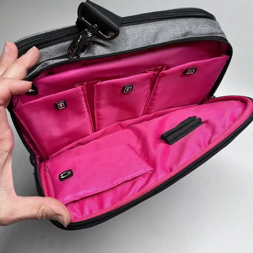 NEW iHome Smart Brief: 13 inch Laptop Bag Briefcase for Mac Heathered Grey iPad